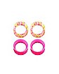 Multi-Pack Pink and Splatter Acrylic Tunnels - 2 Pair