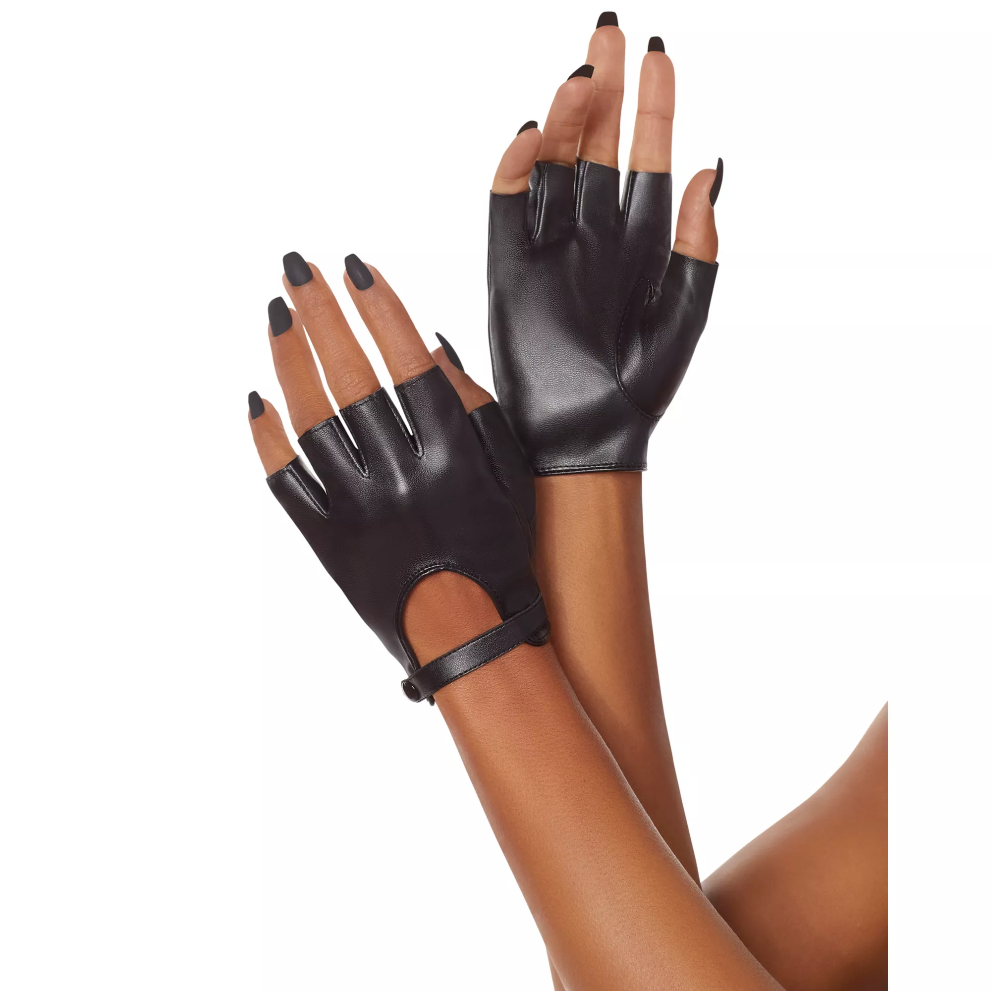 Black Moto Gloves at Spencer's