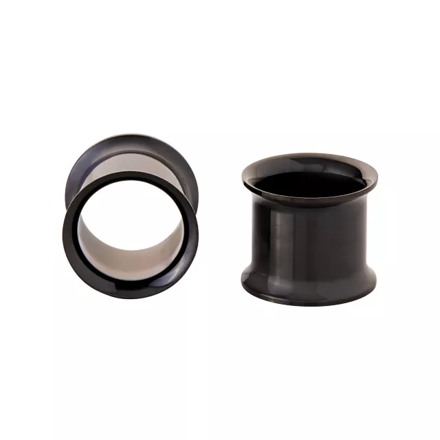 Black Titanium Double Flare Tunnels at Spencer's