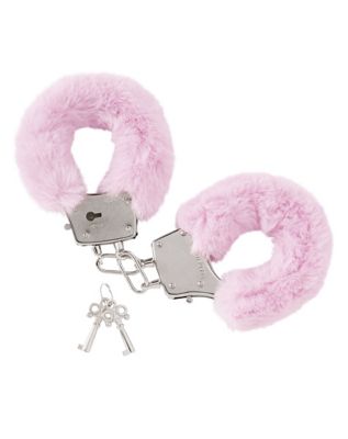 Pink Furry Handcuffs Pleasure Bound Spencer S