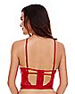 Red Lace Strappy Cropped Bustier