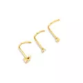 Multi-Pack CZ Goldtone Playboy Bunny Screw Nose Rings 3 Pack - 20 Gauge at Spencer's