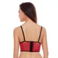 Red Matte Lace Keyhole Bustier at Spencer's