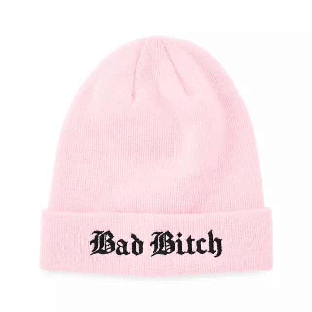 Bad Bitch Cuff Beanie Hat at Spencer's