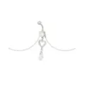 CZ Heart Chain Dangle Belly Ring - 14 Gauge at Spencer's