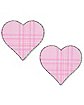 Pink Plaid Heart Pasties
