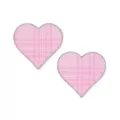 Pink Plaid Heart Pasties at Spencer's