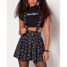 Pentagram Skirt with Suspenders at Spencer's