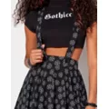 Pentagram Skirt with Suspenders at Spencer's