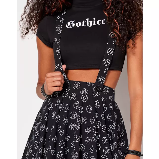 Pentagram Skirt with Suspenders at Spencer's