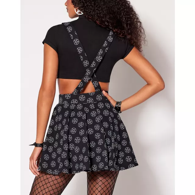 Pentagram Skirt with Suspenders at Spencer's