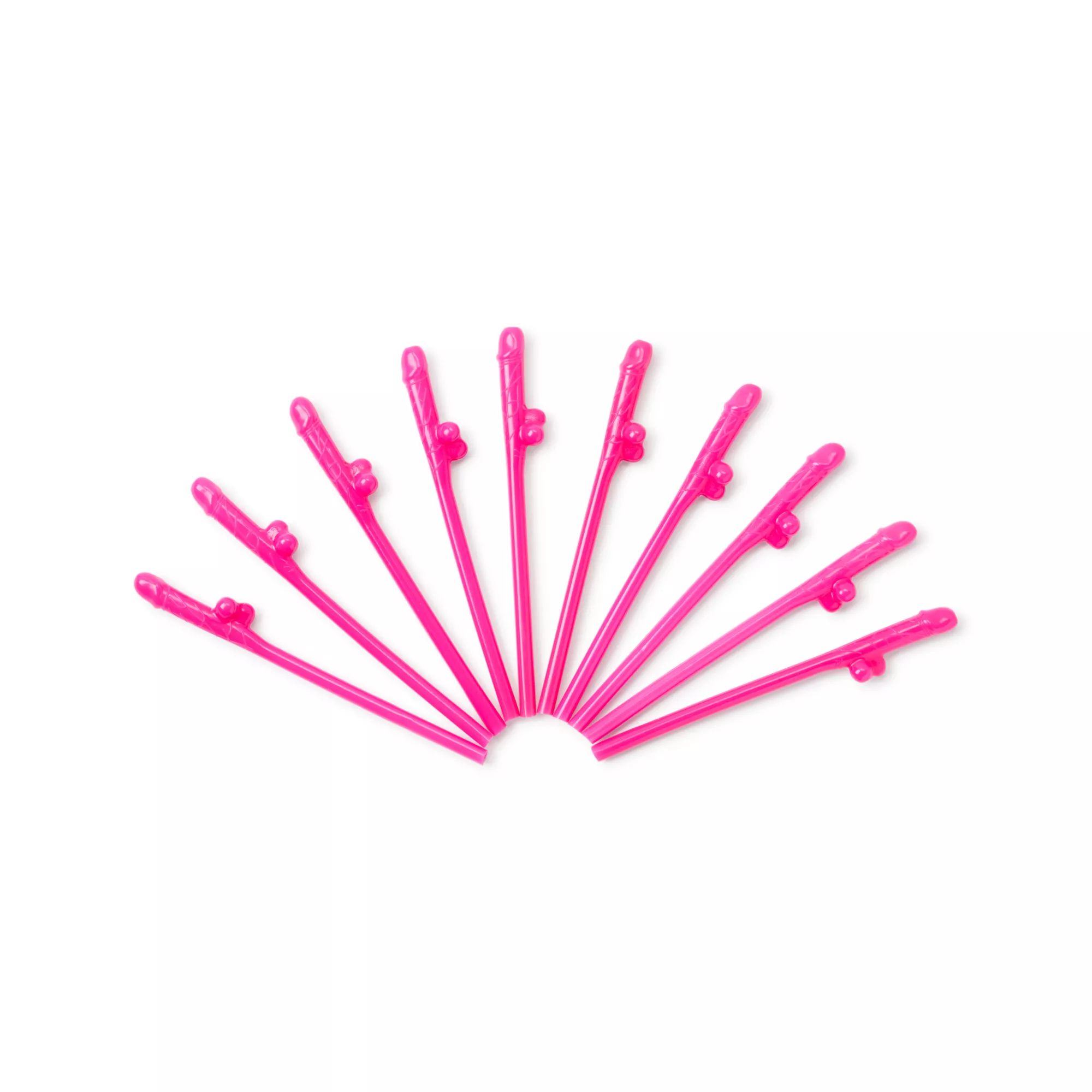 Multi-Pack Pink Penis Straws - 10 Pack at Spencer's