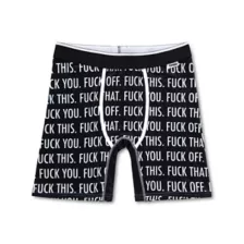 Fuck It Pattern Boxer Briefs at Spencer's