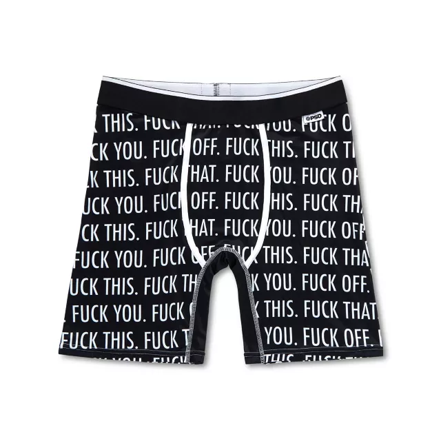Fuck It Pattern Boxer Briefs at Spencer's