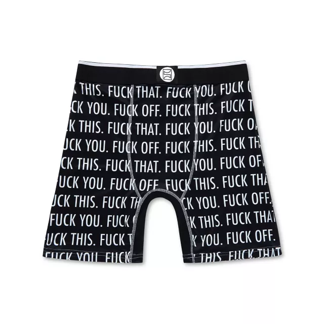 Fuck It Pattern Boxer Briefs at Spencer's