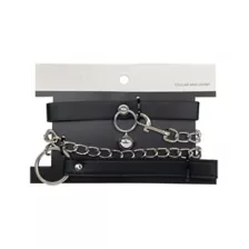 Bells Collar with Leash - Pleasure Bound at Spencer's