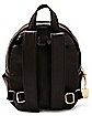 Black Textured Playboy Mini Backpack