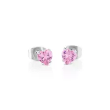 Multi-Pack CZ Pink Playboy Bunny Heart Stud Earrings 3 Pack - 20 Gauge at Spencer's