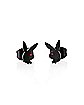 Multi-Pack Playboy Bunny Black CZ Stud Earrings 3 Pack - 20 Gauge