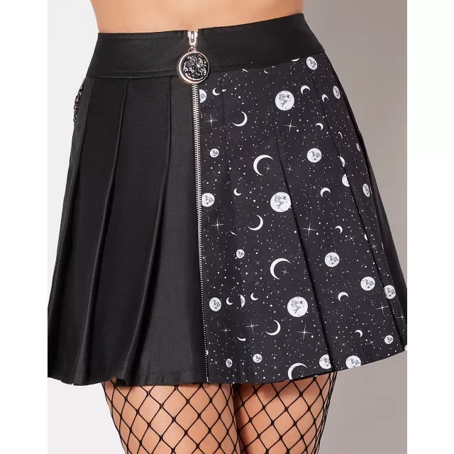 Celestial Side Chain Zipper Skirt at Spencer's