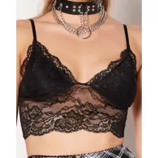 Basic Black Lace Bralette at Spencer's