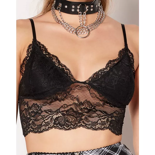 Basic Black Lace Bralette at Spencer's