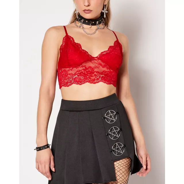 Red bralette outfit sales