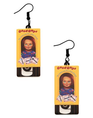 VHS Tape Good Guys Chucky Dangle Earrings