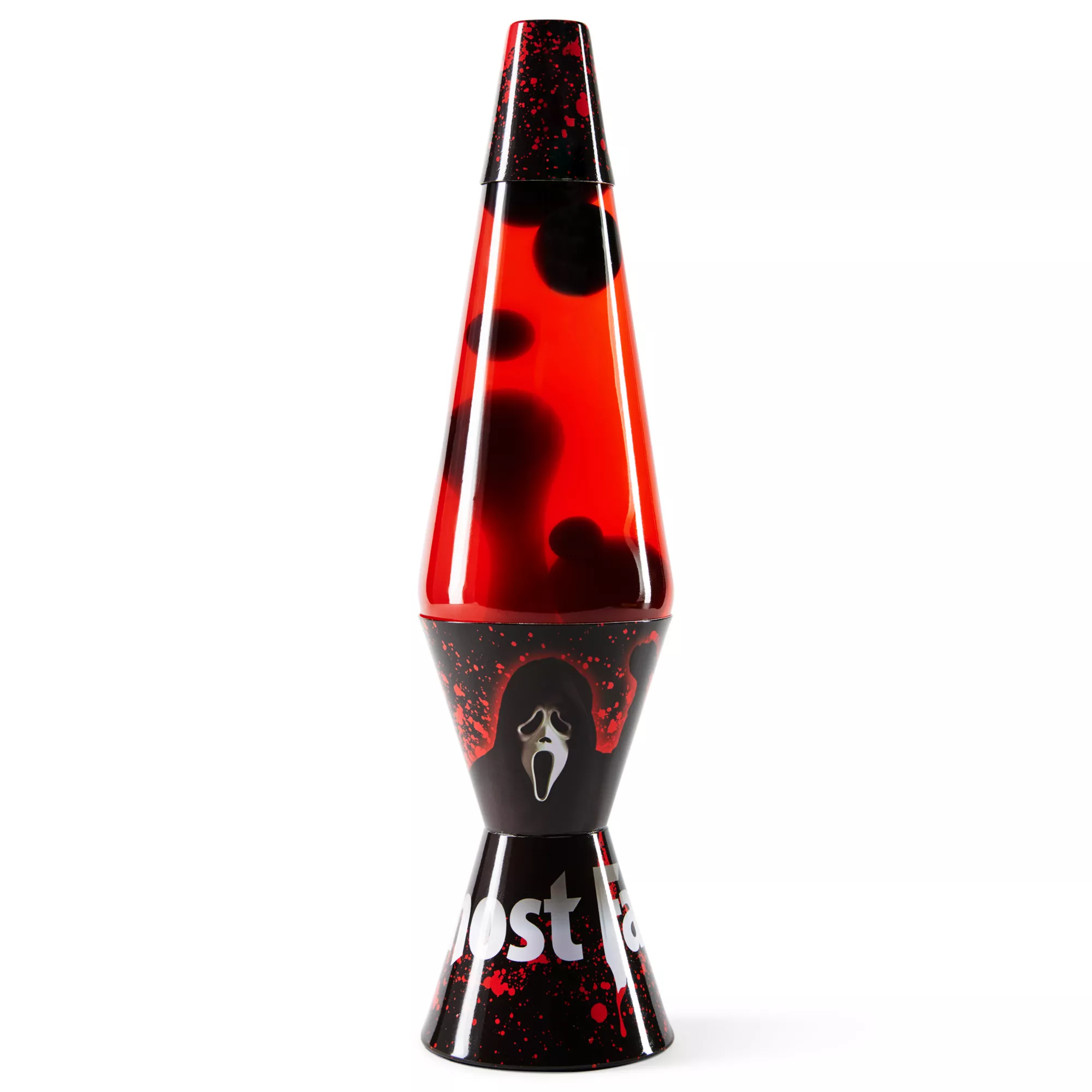 Black Ghost Face Lava Lamp - 14.5 Inch