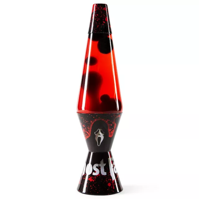 Black Ghost Face Lava Lamp - 14.5 Inch