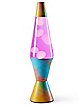 Blue and Pink Crumpled Lava Lamp - 17 Inch