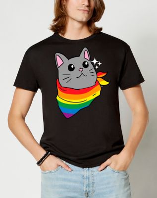 Pride Scarf Cat T Shirt
