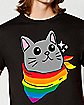Pride Scarf Cat T Shirt