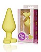 Spank Me Candy Heart Butt Plug Yellow - 3.5 Inch