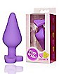 Do Me Now Candy Heart Butt Plug Purple - 3.5 Inch