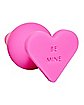 Be Mine Candy Heart Butt Plug Pink - 3.5 Inch