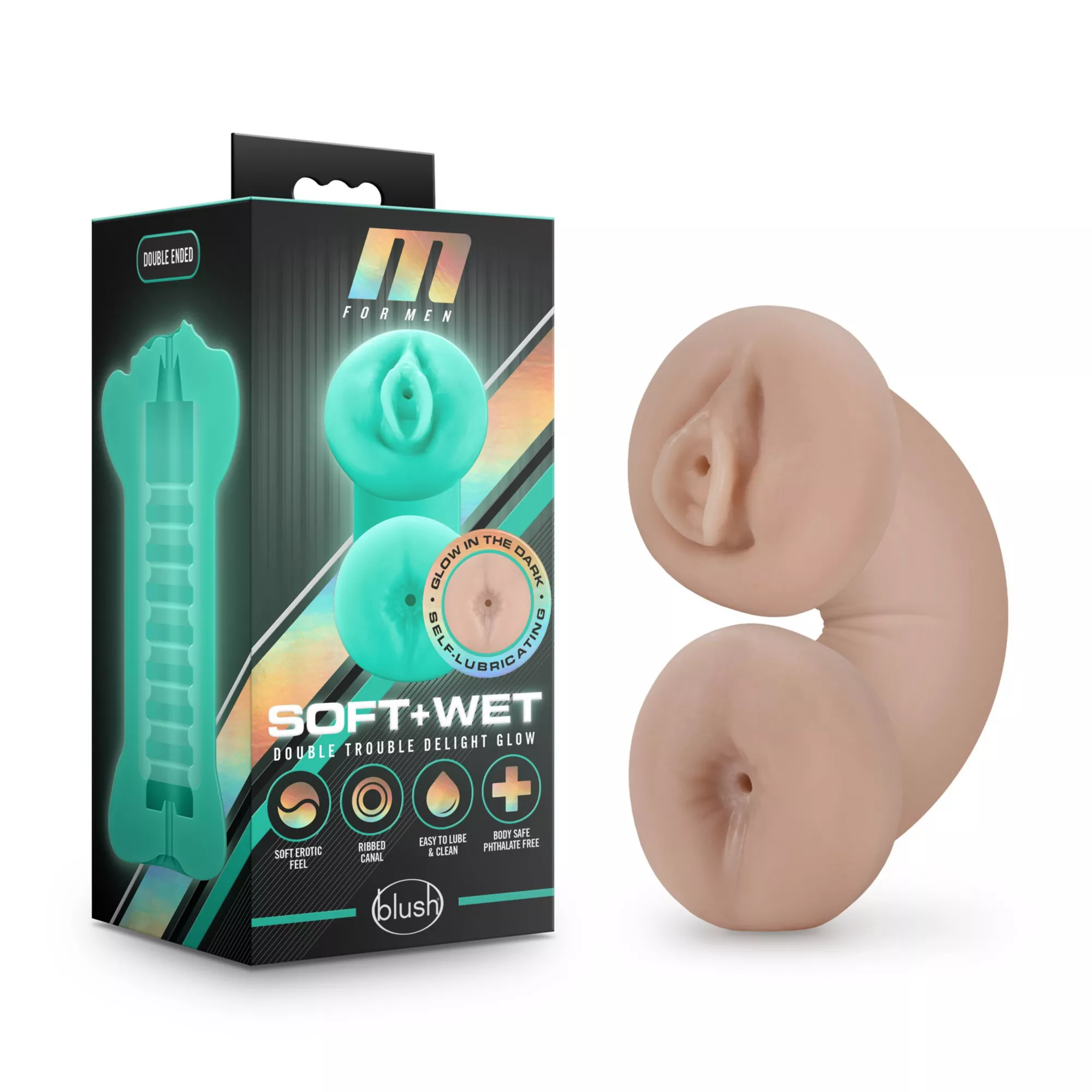 Reversible Glow in the Dark Self-Lubricating Stroker at Spencer's