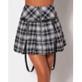 Black Plaid Skirt at Spencer's