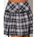 Black Plaid Skirt at Spencer's