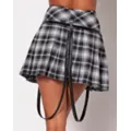 Black Plaid Skirt at Spencer's