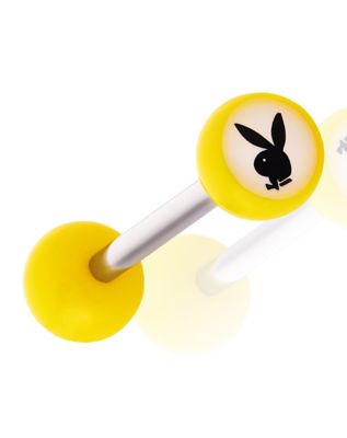 Multi-Pack Assorted Color Playboy Bunny Barbells 5 Pack - 14 Gauge