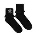 Pentagram Frill Quarter Crew Socks at Spencer's