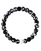 Black and White Marble Bead Bracelet