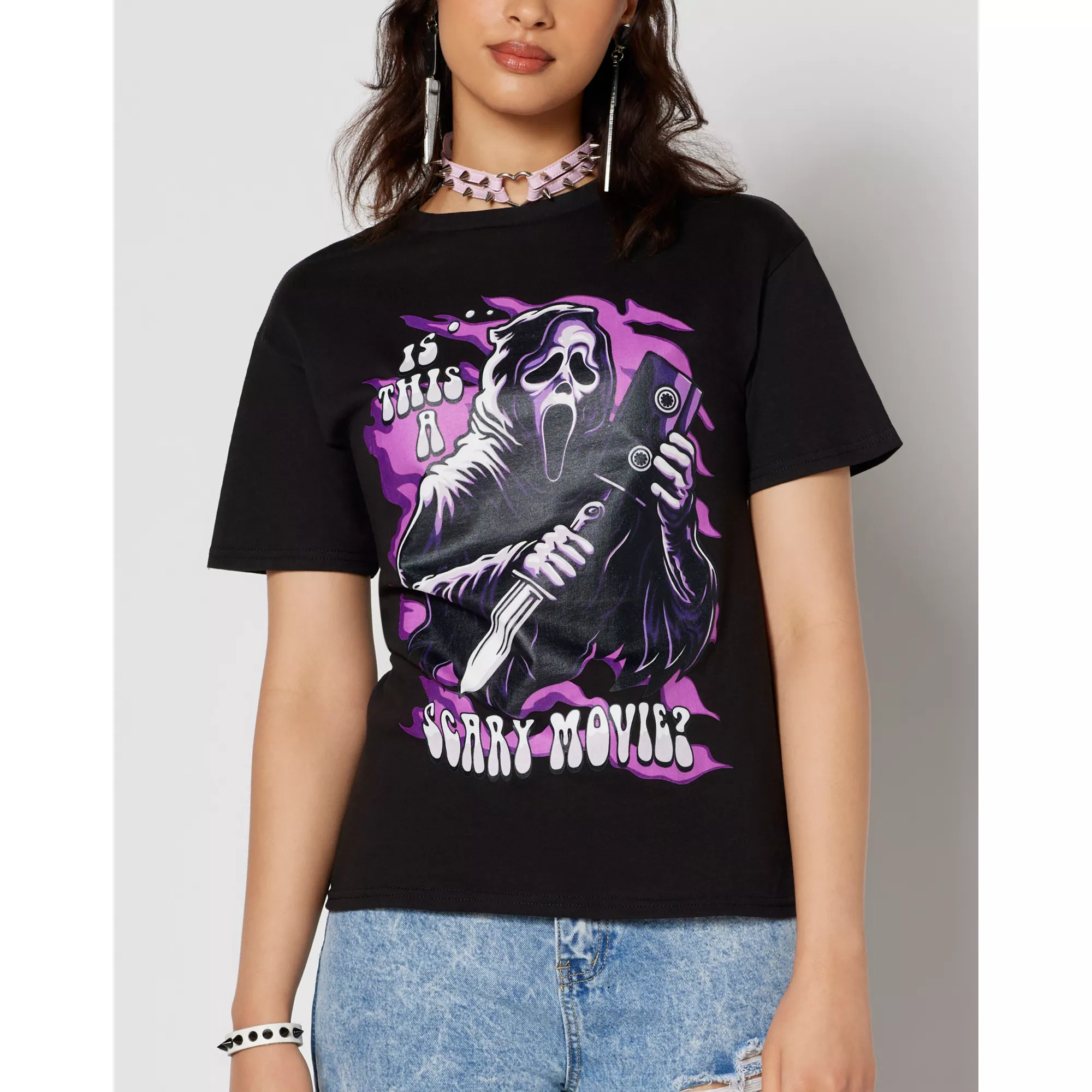 Ghost Face Scary Movie T Shirt at Spencer's