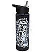 Jack Skellington and Sally Water Bottle with Straw 24 oz. - The Nightmare Before Christmas