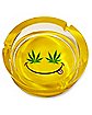 Weed Leaf Smiley Face Ashtray