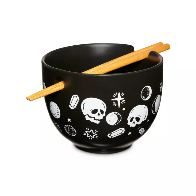 Skulls and Crystals Bowl with Chopsticks - 19.5 oz. at Spencer's