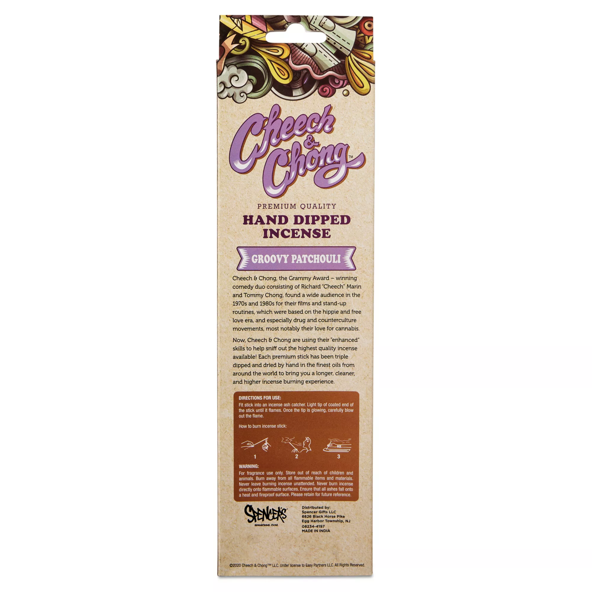 Groovy Patchouli Incense Sticks 100 Pack - Cheech and Chong at Spencer's