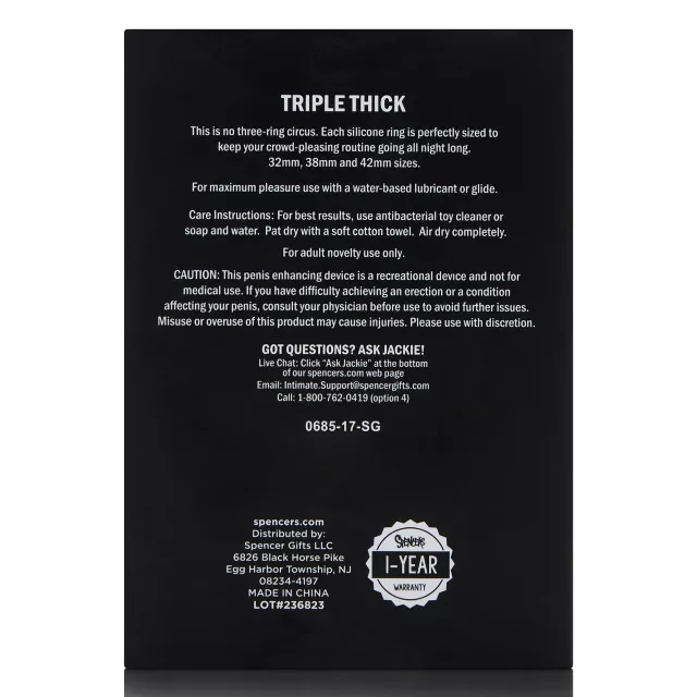 Triple Thick 3 Cock Rings Set - Arouz'd at Spencer's