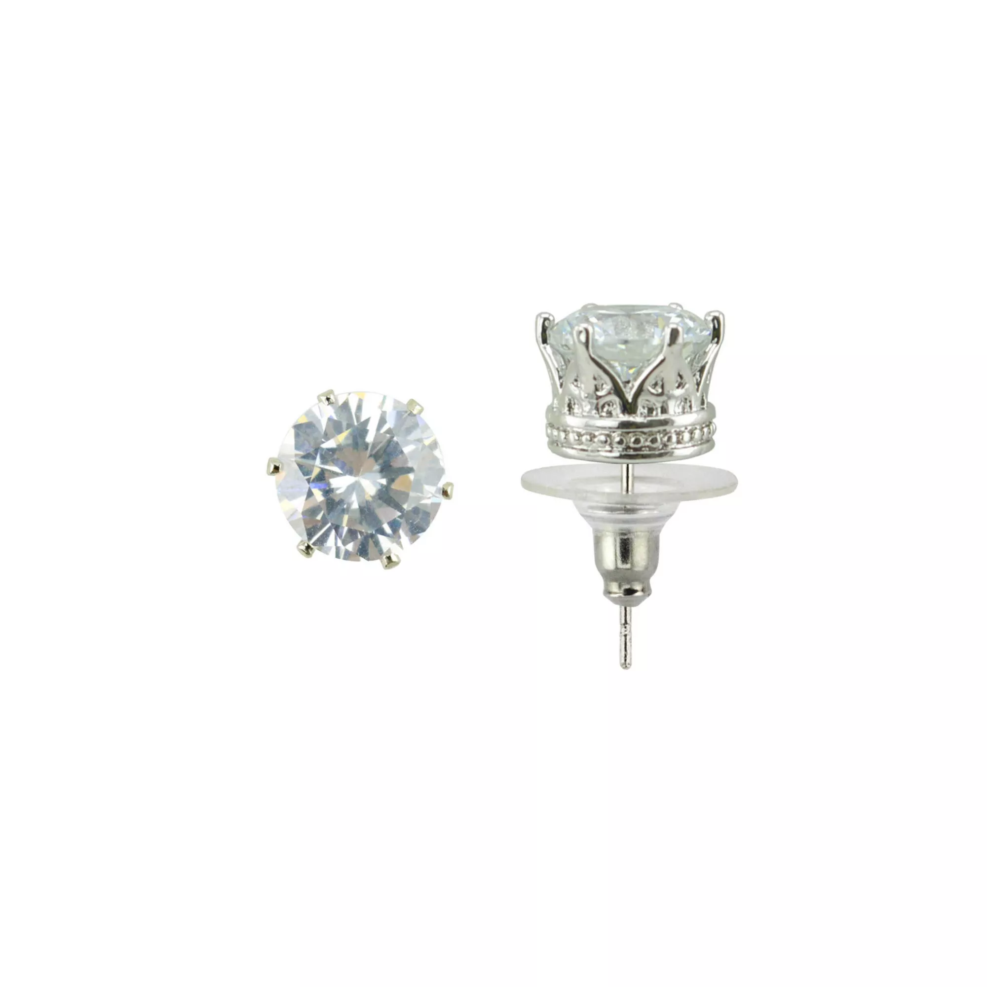 CZ Prong Titanium Stud Earrings at Spencer's